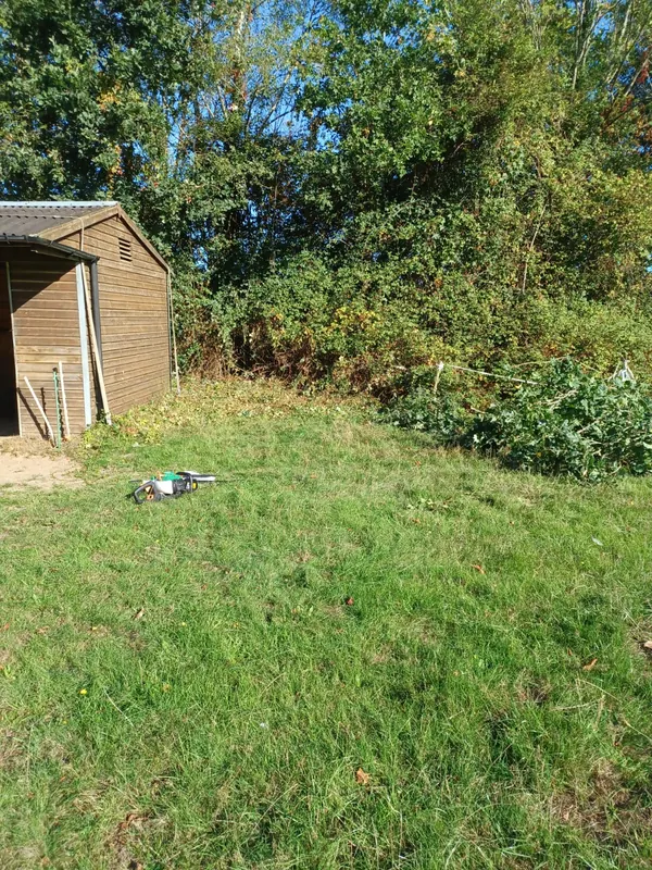 Area beside the stable block cleared